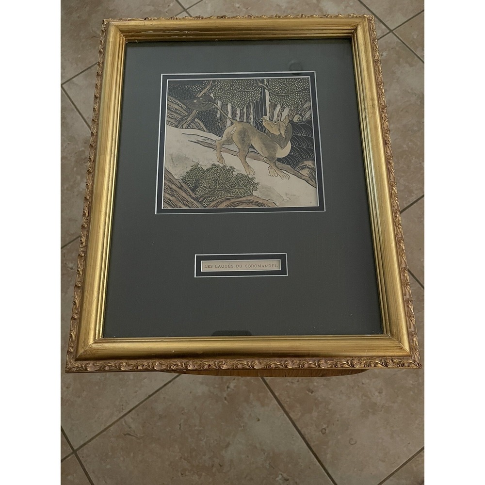 RARE Les Laques Du Coromandel Professionally Framed Print